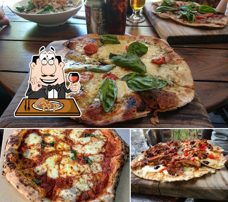 Get pizza at Wagon Trail Brewery & Restaurant