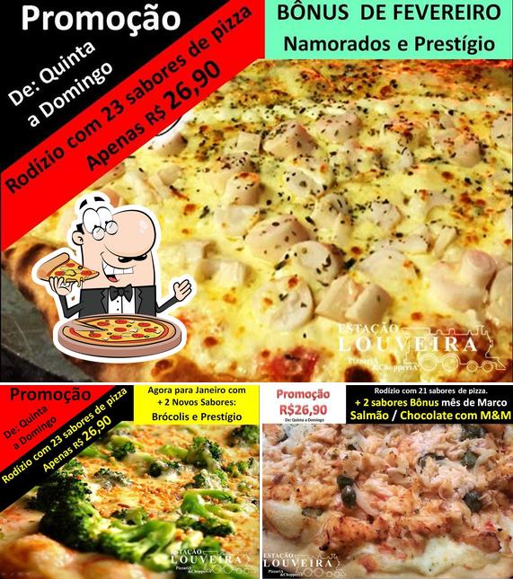 Peça pizza no Estação Louveira