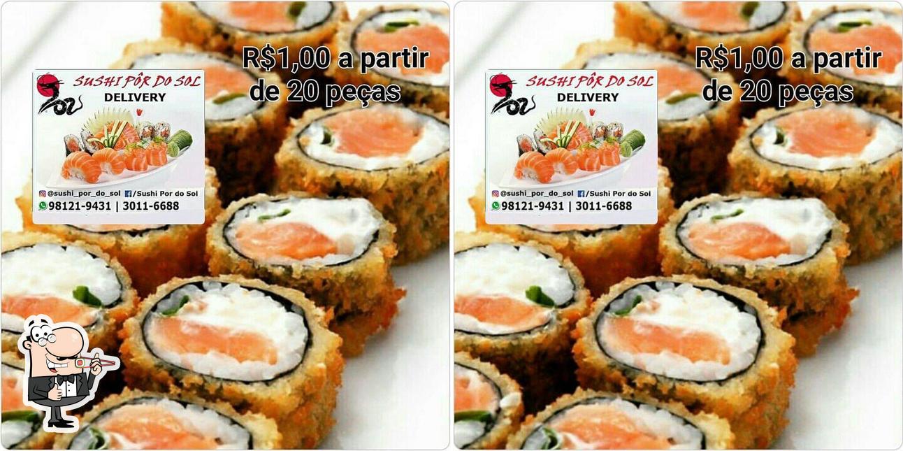 Rolos de sushi são disponibilizados no Neto Sushi