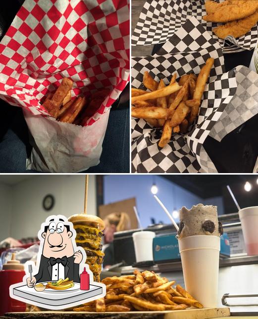 Order French-fried potatoes at Burly Burger