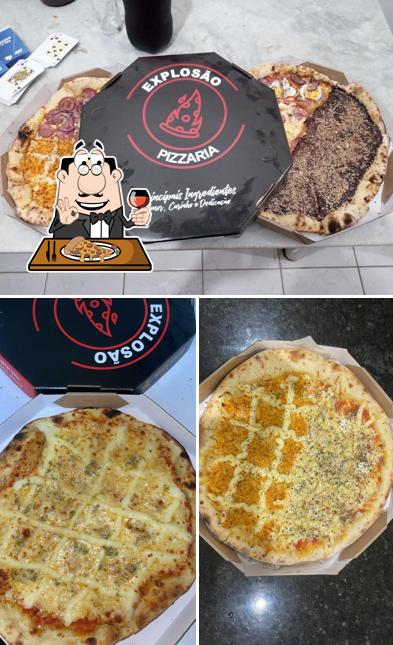 Experimente pizza no Explosão Pizzaria Delivery de Pizza Bayeux - João Pessoa