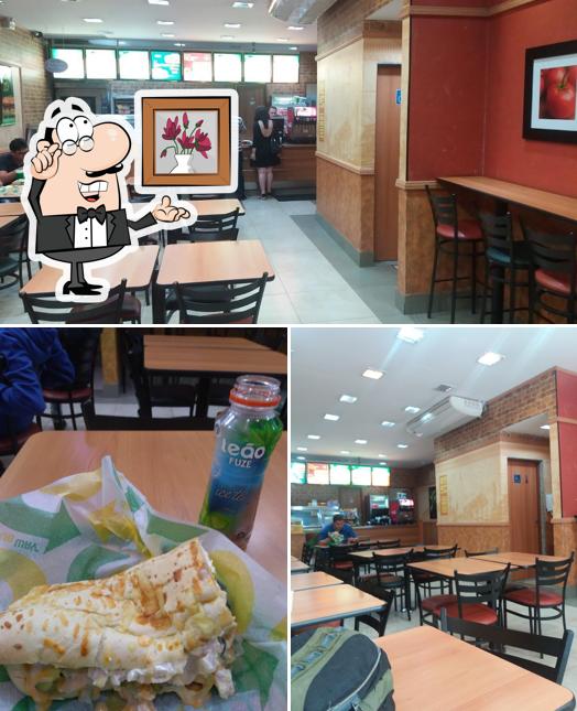 O interior do Subway