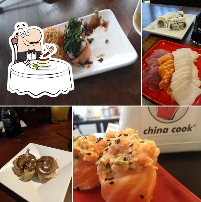 China Cook & Kampai Sushi serve uma gama de pratos doces