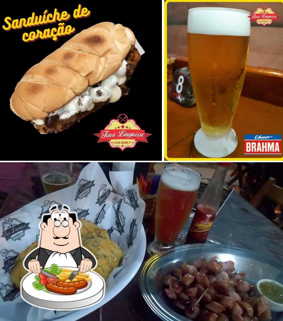 Esta é a foto ilustrando comida e cerveja no Linguiça Fina Gourmet