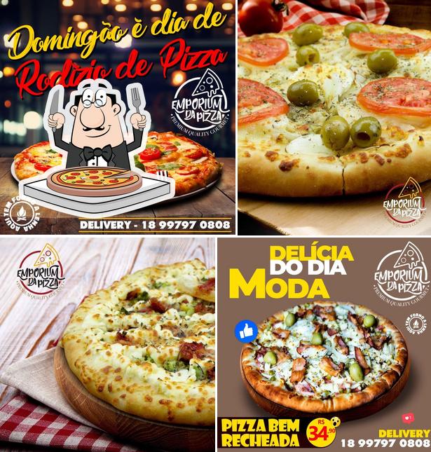 Peça pizza no Emporium da Pizza