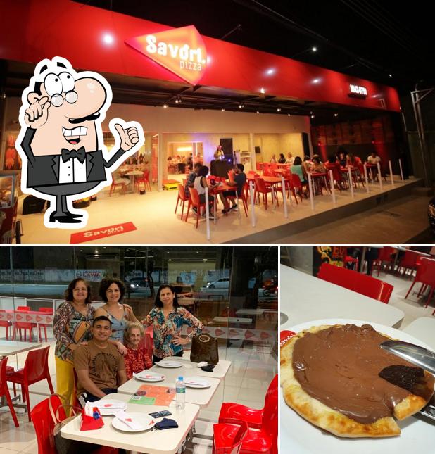 O interior do Savóri Pizza São Luís