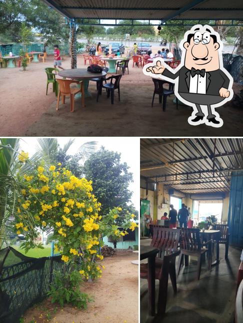 This is the image depicting interior and exterior at SS Family Garden Dhaba