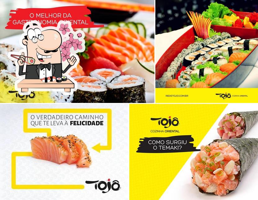 Rolos de sushi são servidos no TOJÔ ERECHIM