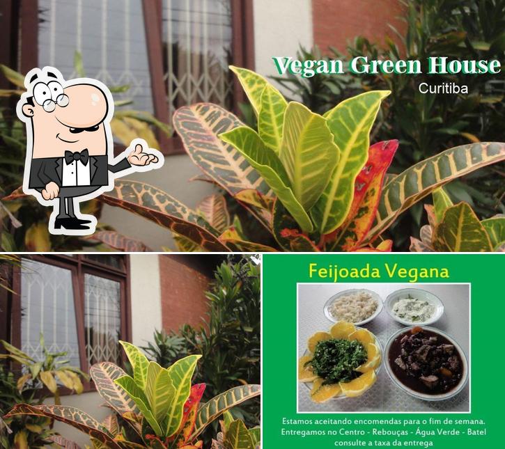 Esta é a ilustração ilustrando interior e comida no Vegan Green House Curitiba PR