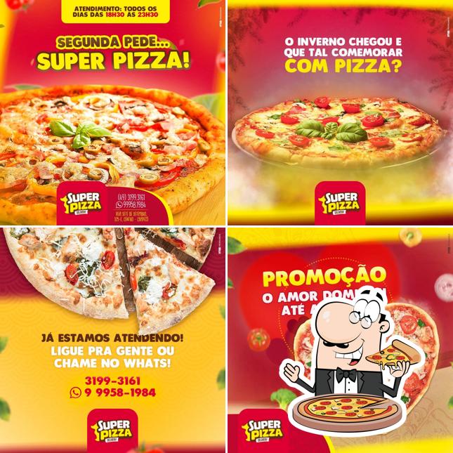 Escolha pizza no Super Pizza Delivery