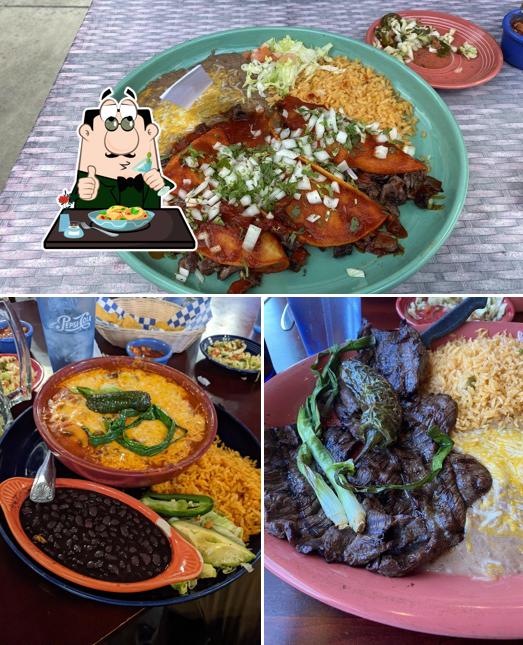 Food at Los Potrillos Mexican Restaurant