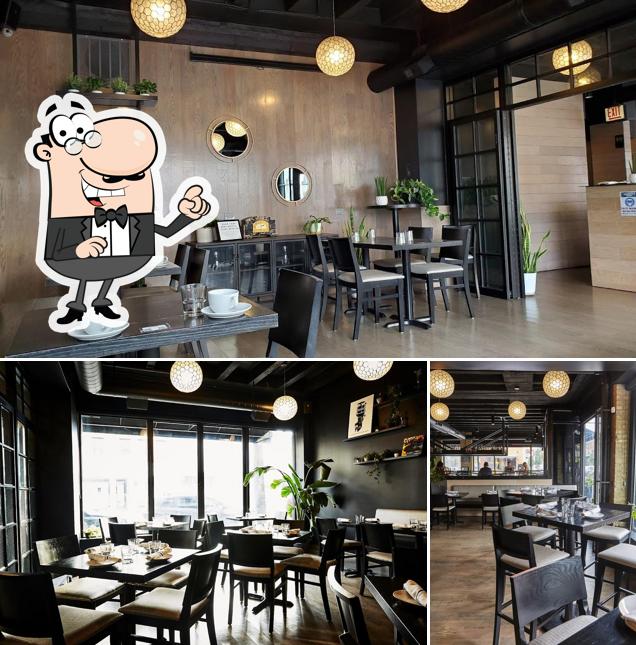 Check out the image showing interior and food at SABA Italian Bar + Kitchen