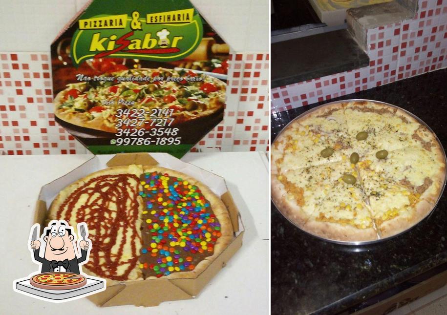 Experimente pizza no Pizzaria Kisabor