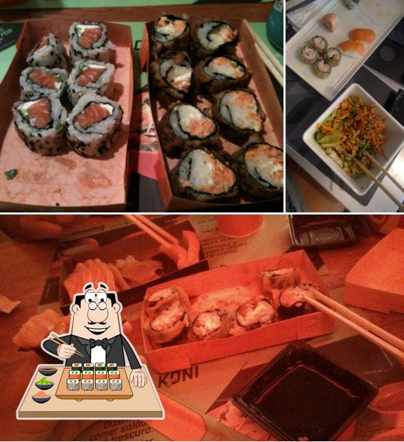 Prove diversas opções de sushi