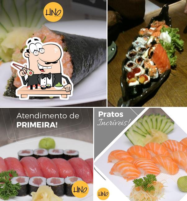 Peça diferentes opções de sushi