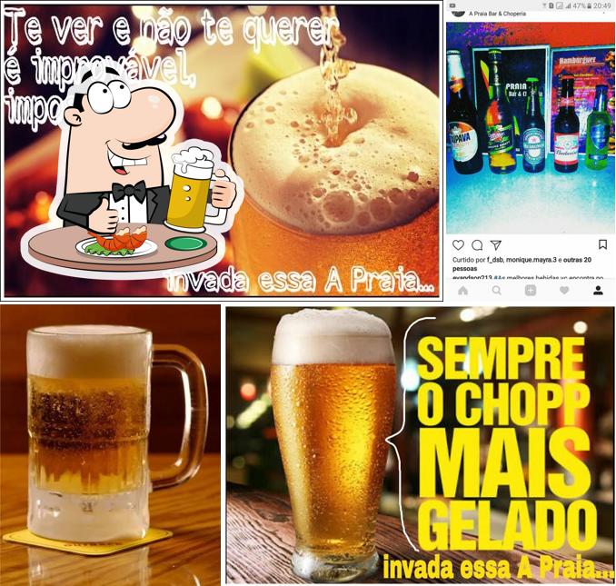 Você pode tomar um copo de cerveja leve ou escura