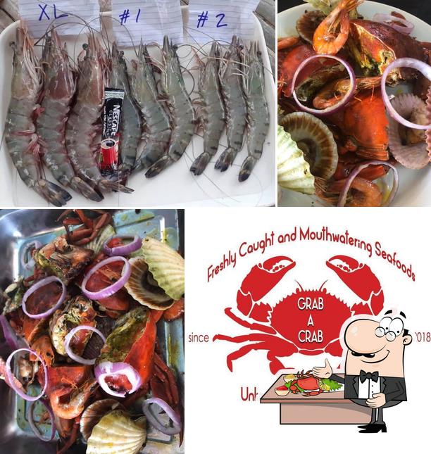 Order seafood at Grab A Crab