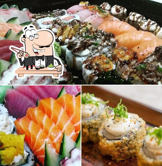 Prove diferentes opções de sushi