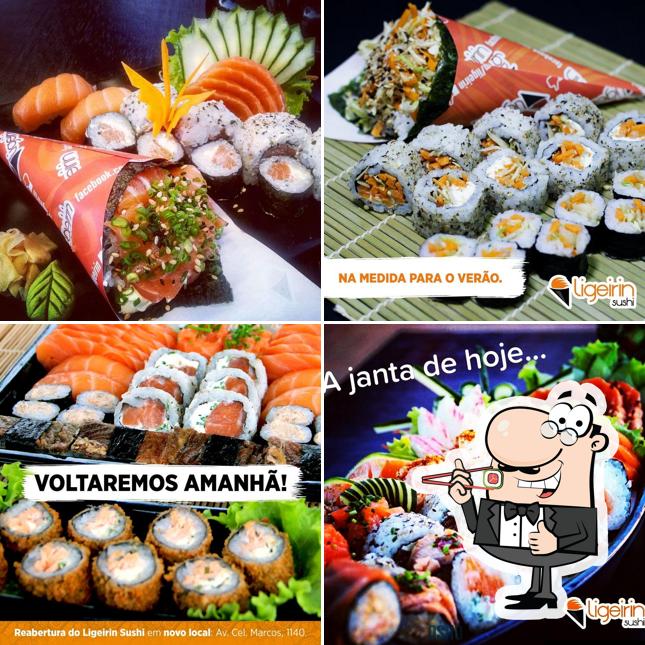 Prove diferentes opções de sushi