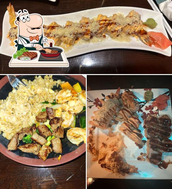 Order meat dishes at Tokyo Hibachi & Sushi