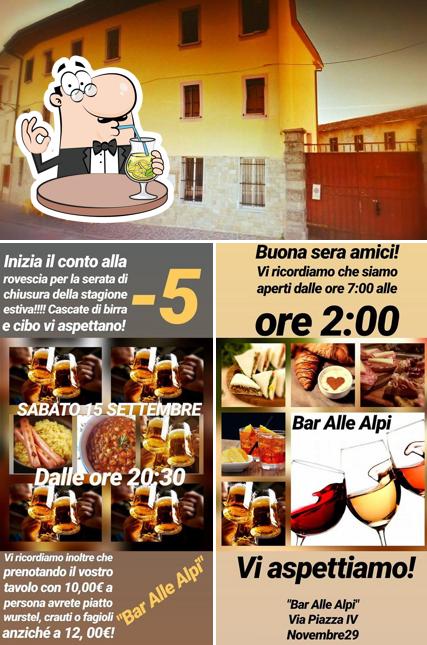 Tra le diverse cose da Bar Alle Alpi si possono trovare la bevanda e esterno