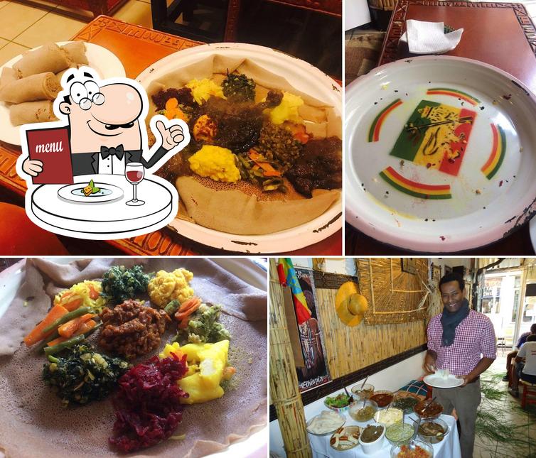 Essen im Little Ethiopia Restaurant