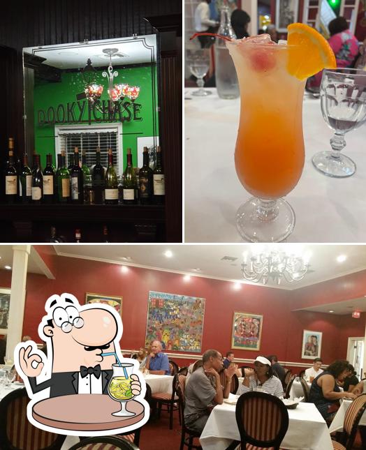 The picture of drink and interior at Dooky Chase Restaurant
