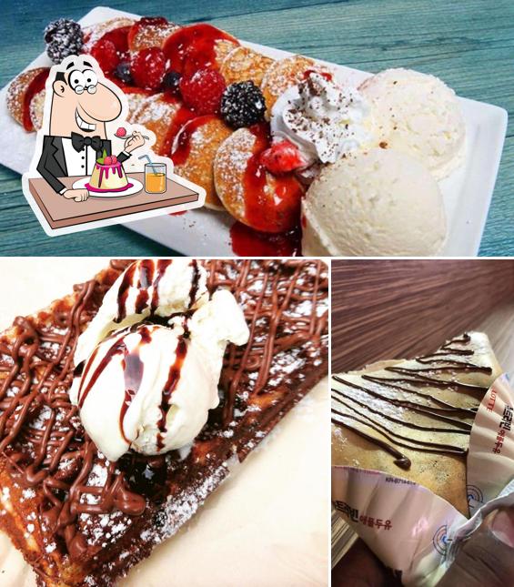 Westfield Waffles serves a selection of desserts
