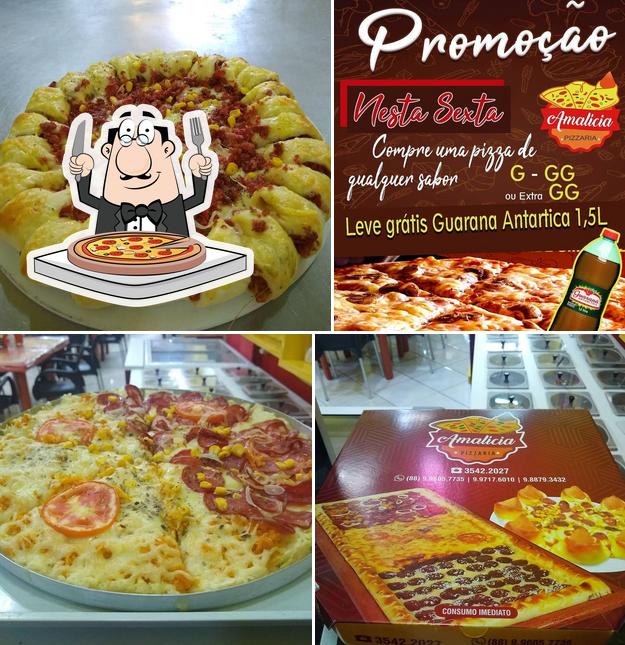 Peça pizza no Pizzaria Amalícia