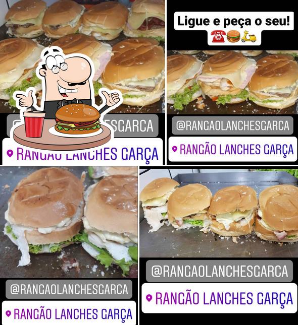 Peça um hambúrguer no Rangão Lanches Garça