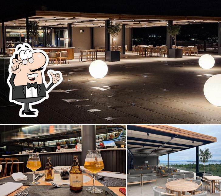 Dai un'occhiata agli interni di Petram Rooftop Restaurant