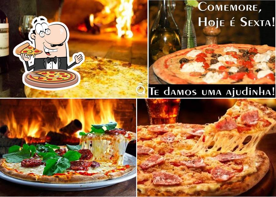 Experimente pizza no Pizzaria Alpendre