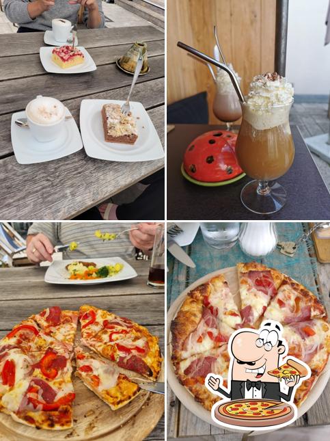 Try out pizza at Café Karl