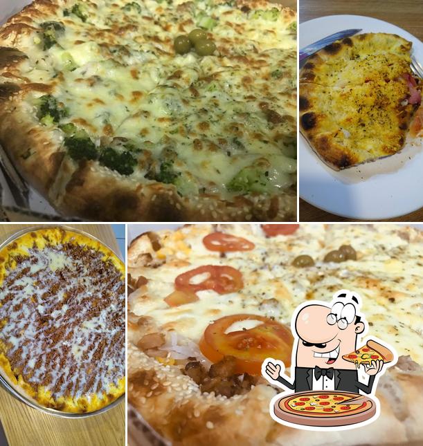 Consiga diferentes tipos de pizza