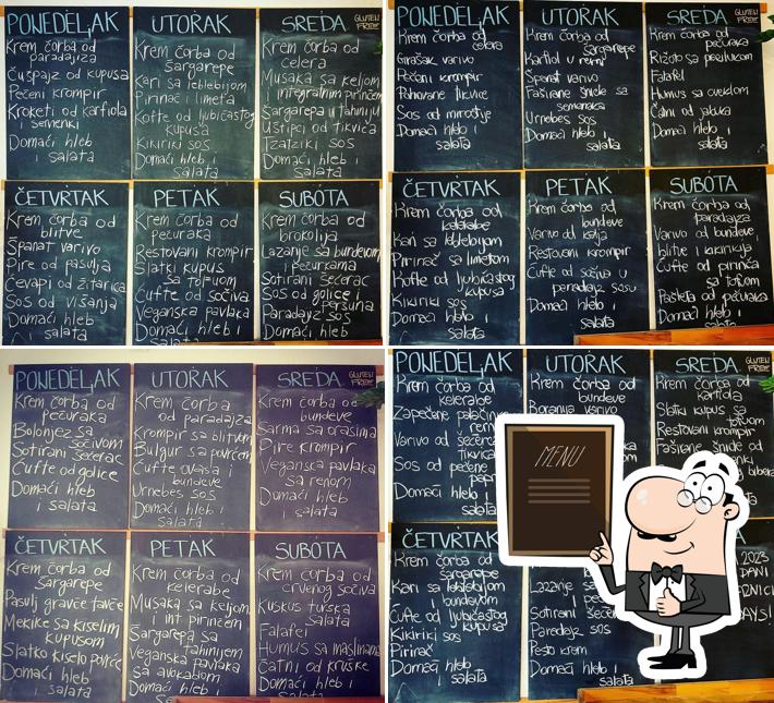 Ananda offers a blackboard menu