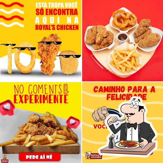 Comida em Royal's Chicken - O Real Frango Frito