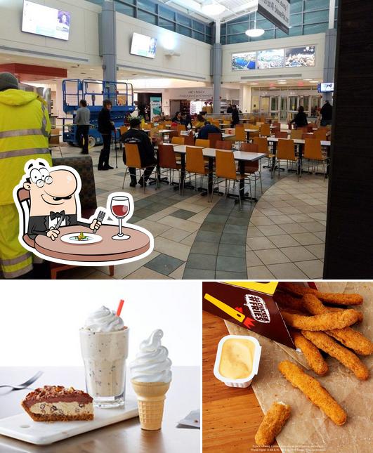 Take a look at the image displaying food and interior at Burger King