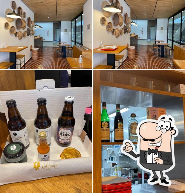 Confira a imagem ilustrando interior e bebida no La Guapa Empanadas Artesanais e Café - Alphaville