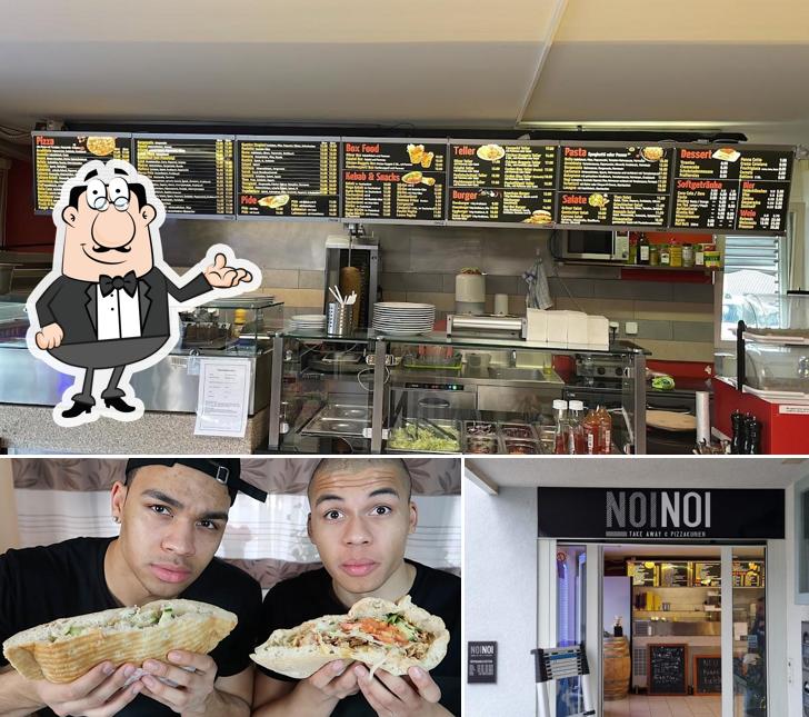 Dai un’occhiata alla foto che presenta la interni e cibo di Pizza Take Away Noi Noi