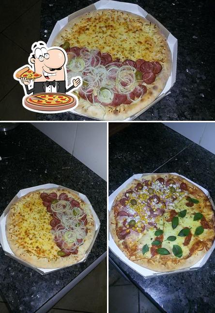 Escolha pizza no Pizzaria Nossa Casa