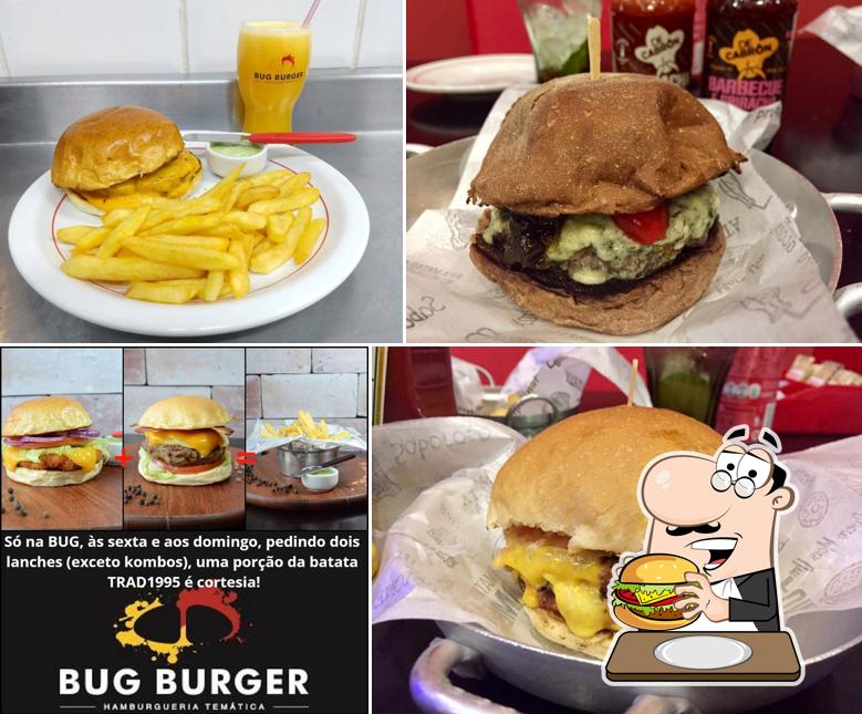 Hambúrguer em Bug Burger Hamburgueria Temática