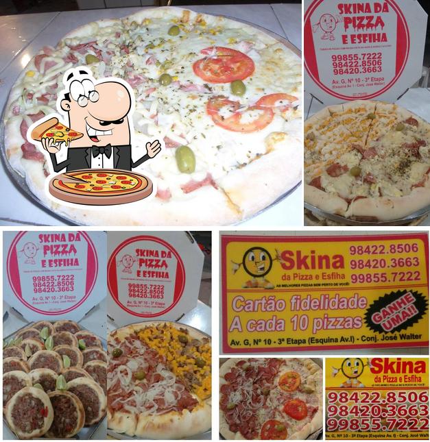 Peça pizza no Skina da Pizza e Esfiha