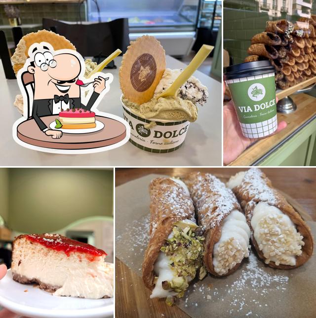 Via Dolce Cannoleria provides a variety of sweet dishes