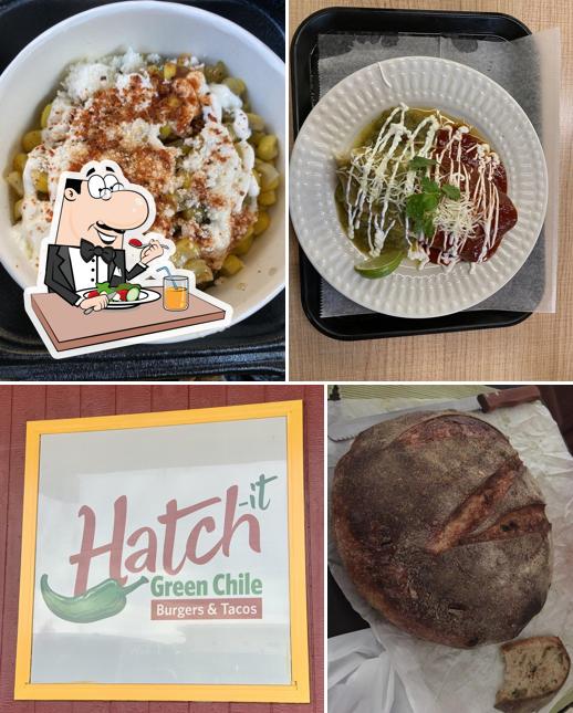 Food at Hatch It: Green Chile Burgers & Tacos