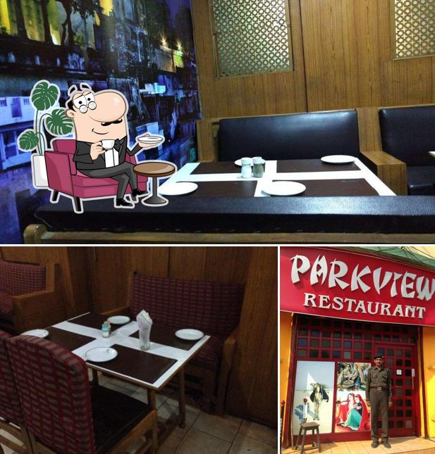 Take a seat at one of the tables at Parkview Restaurant
