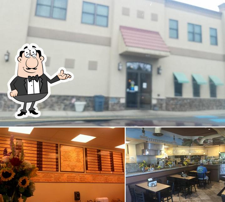 The photo of interior and exterior at Bruno's Pizza & Subs