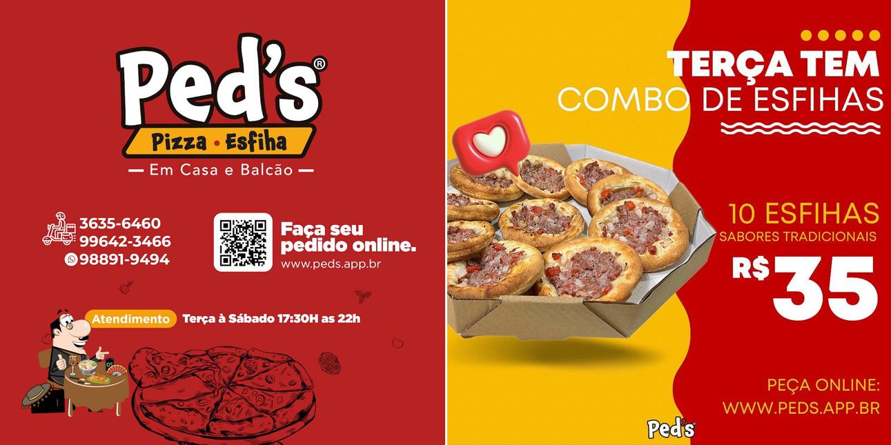 Platos en Ped's Pizza e Esfiha
