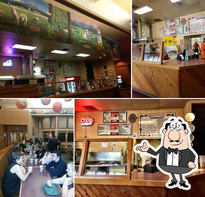 The interior of Woodstock's Pizza Parlor