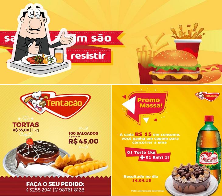 Comida em Tentação Lanches - lanches e sobremesas