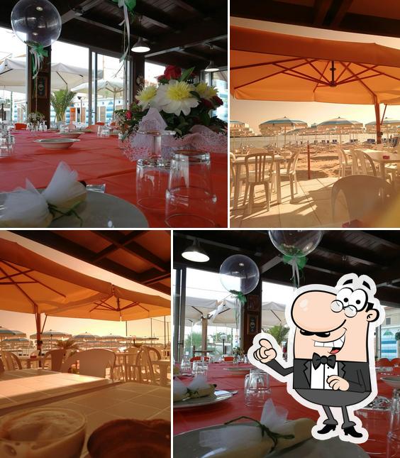 Gli interni di LE PALME Stabilimento Balneare Ristorante e Pizzeria